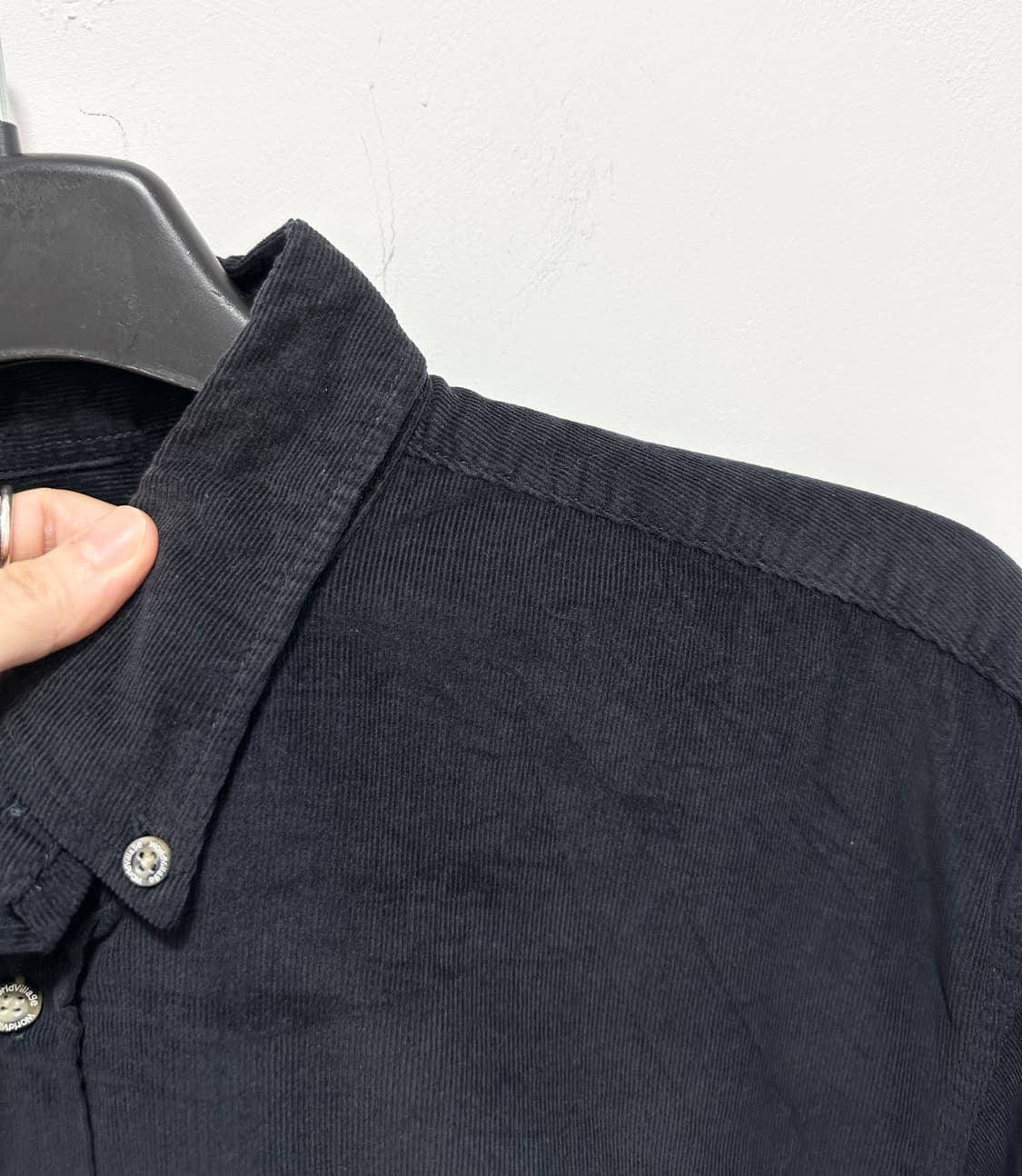 Corduroy black shirts 상품이미지4