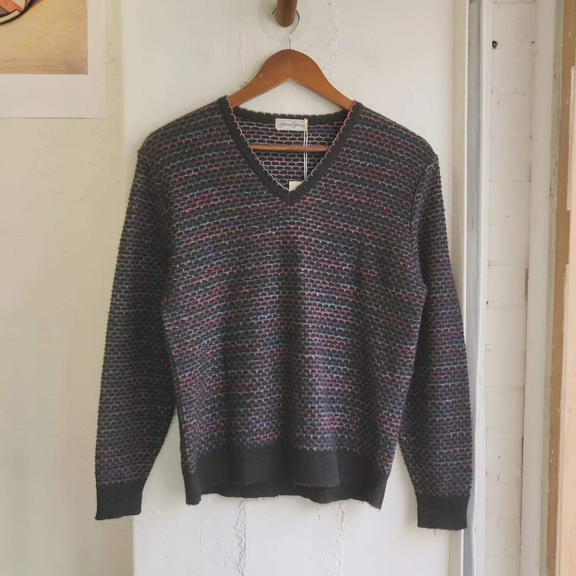 Pearlpear 멀티컬러 브이넥 니트 상품이미지1