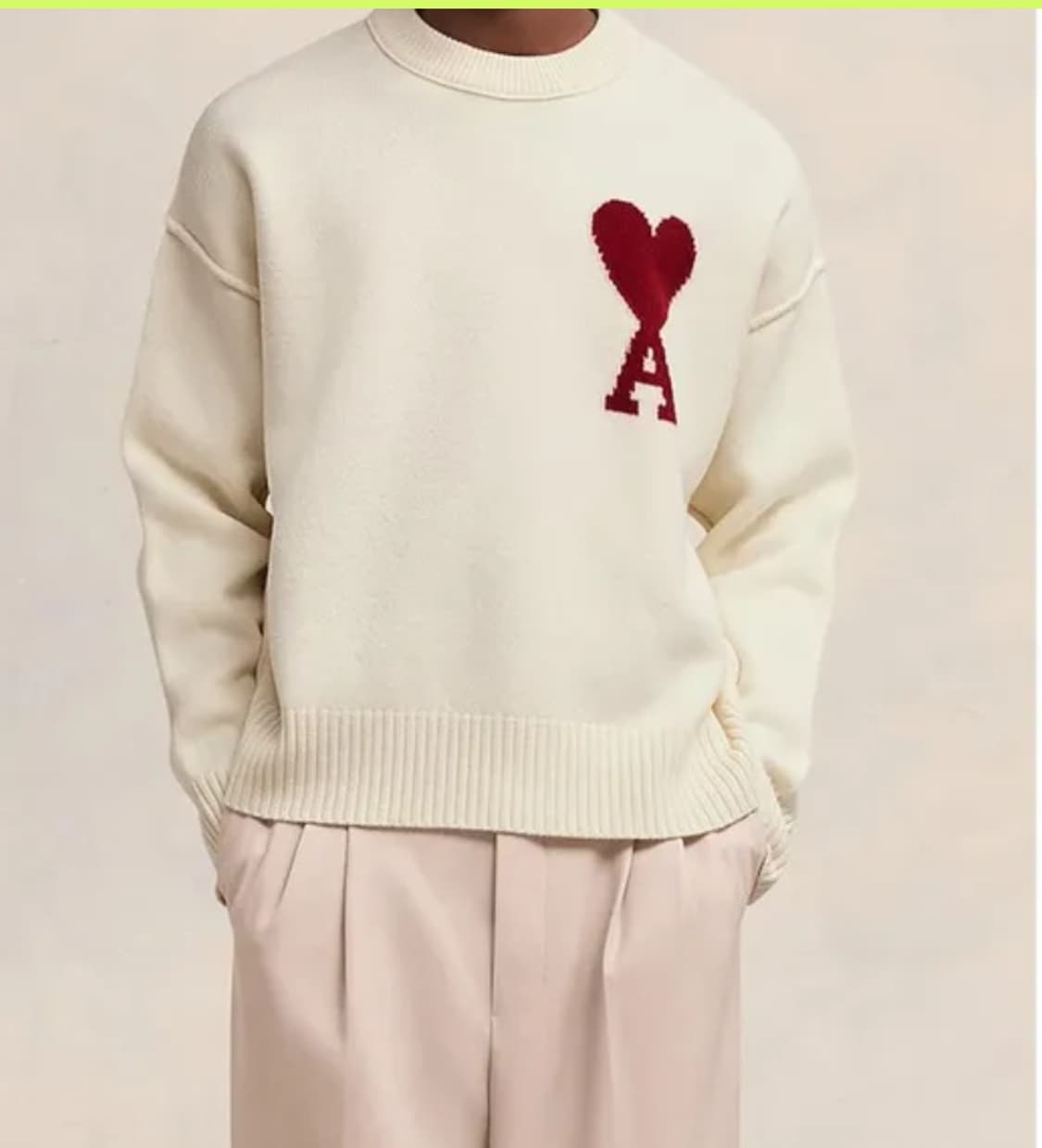 아미 메리노울 드 꾀흐 스웨터 (100사이즈) 상품이미지1