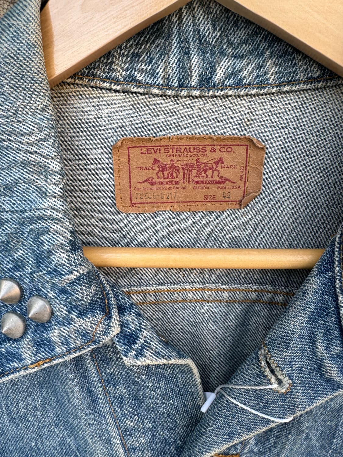 80s levis 리바이스 3rd 커스텀 usa 데님 트러커 자켓 상품이미지7