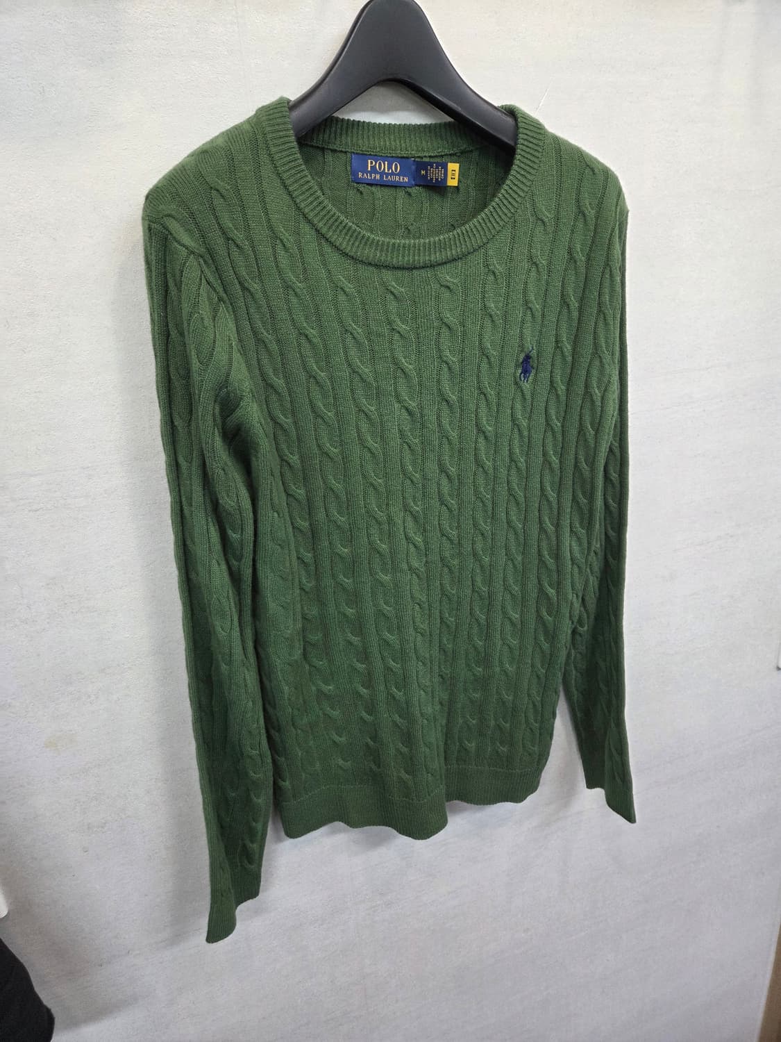 폴로랄프로렌 케이블 니트 그린 m 상품이미지6