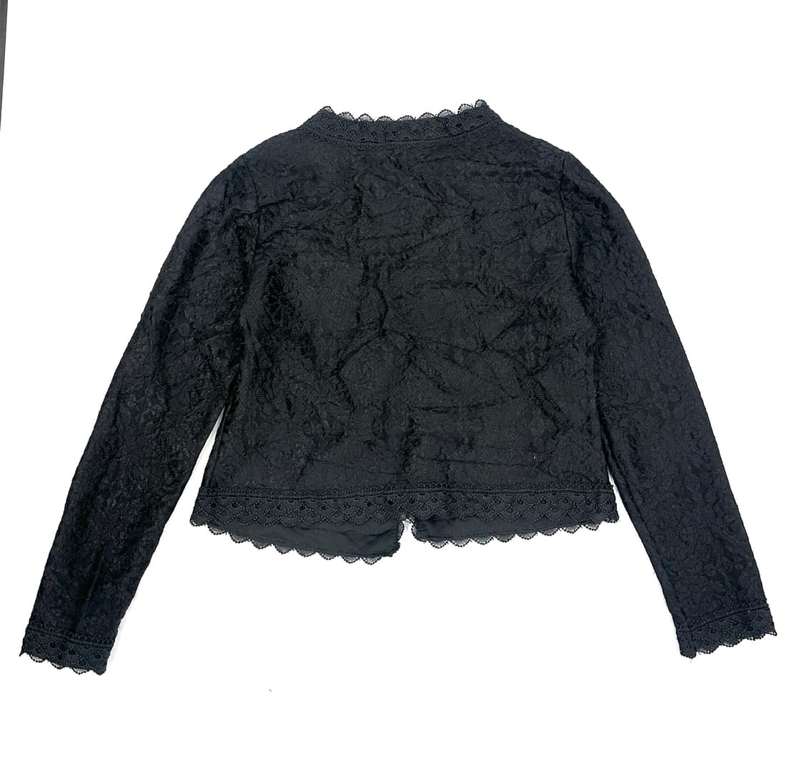 🖤슈슈룬 마계깔 블랙 자켓 가디건 🖤 레이스 공겜여주 지뢰계 데빌  상품이미지4