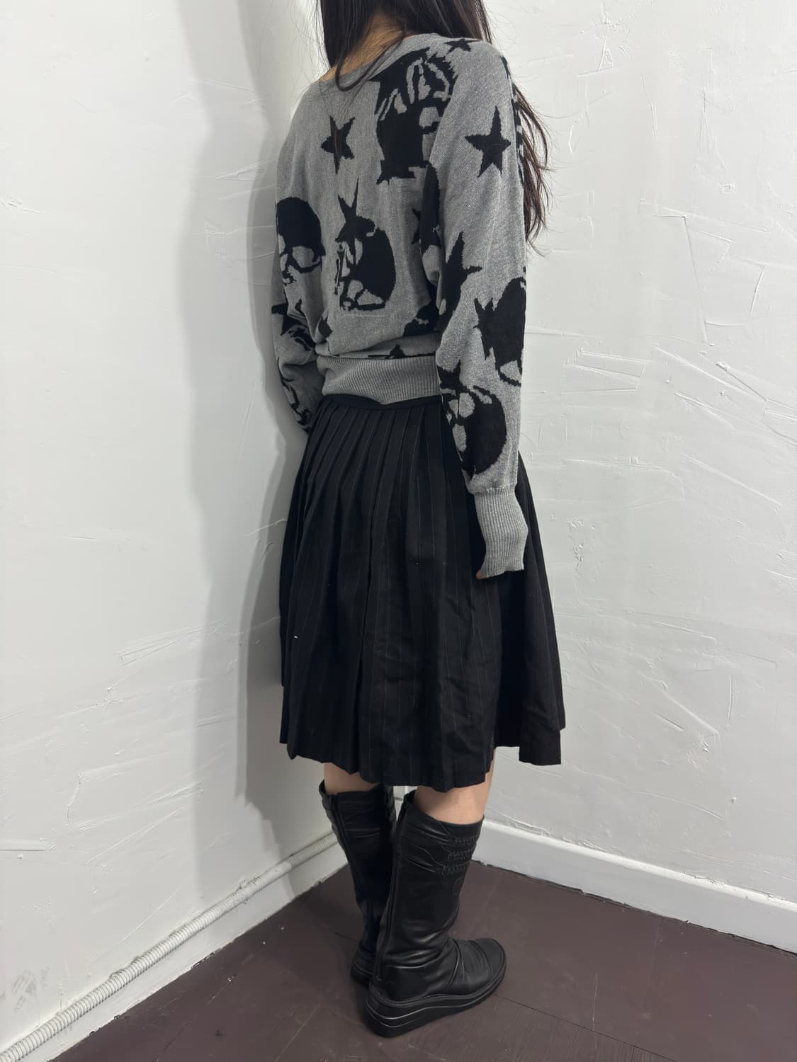 stripe pleats midi skirt 상품이미지6