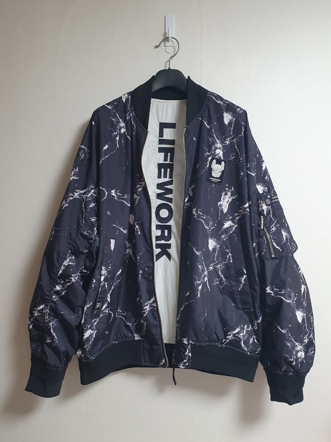 라이프워크 플라이트 자켓 항공점퍼 패턴블랙 M 상품이미지2