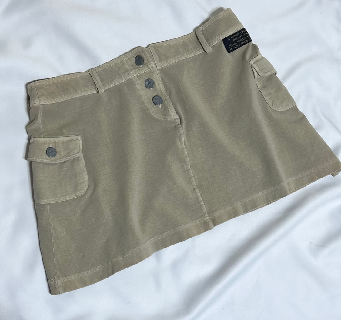 빈티지 베이지 카고 미니스커트 상품이미지1