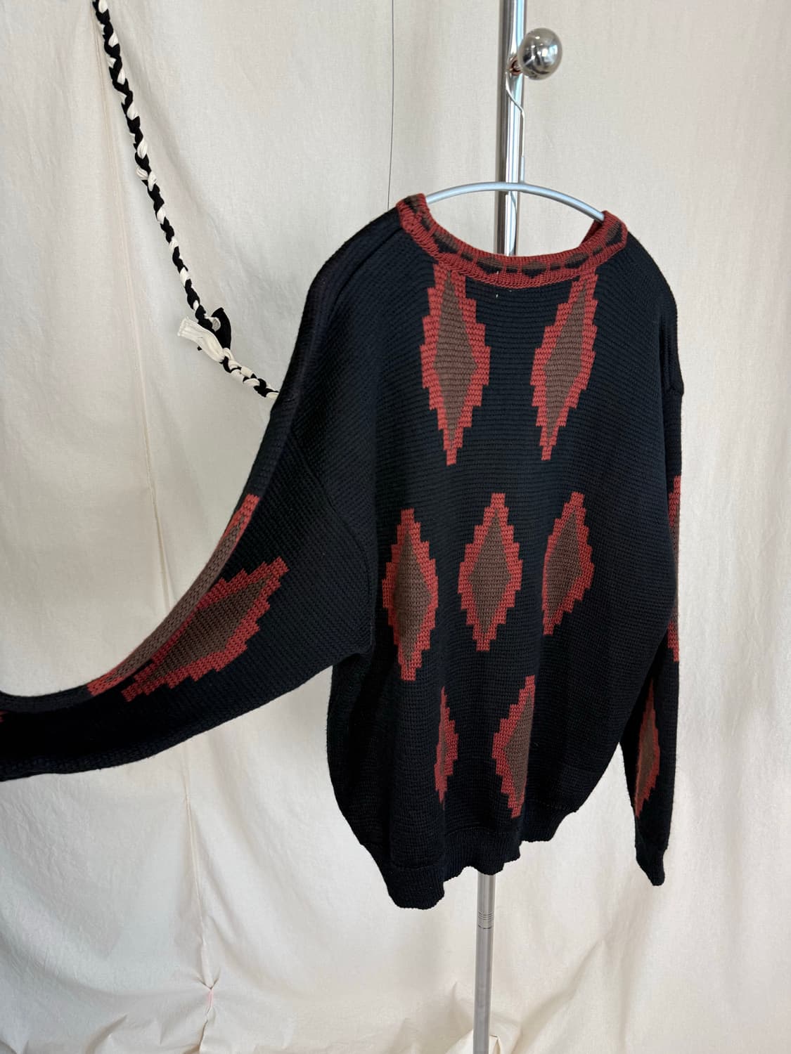 Tarky Purple 아가일 에스닉 니트 상품이미지5