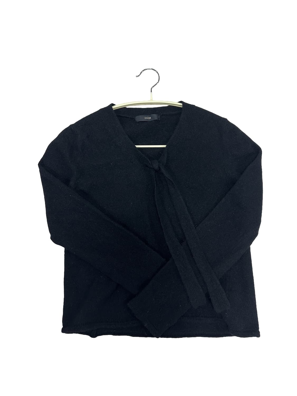 시스템 울혼방 리본 니트 상품이미지1