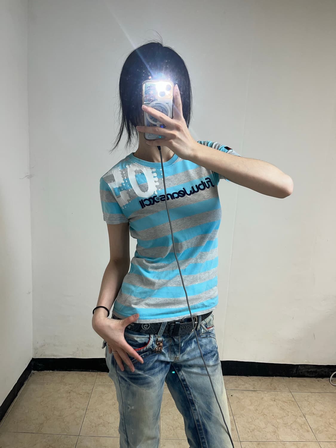 후부 00‘s J2K 스트라이프 티셔츠 상품이미지1