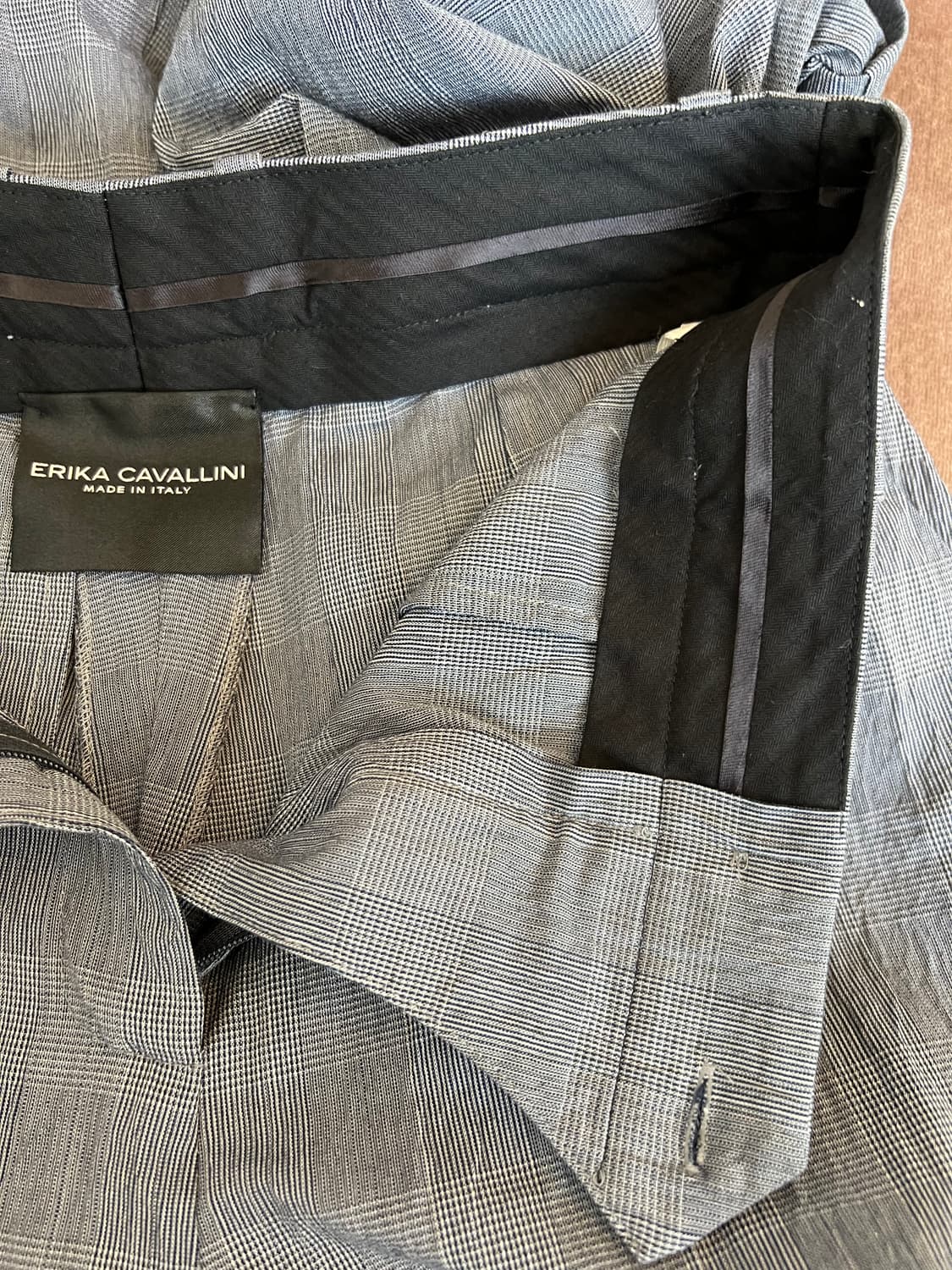 Erika Cavallini 에리카 카발리니 여성 그레이체크 코튼팬츠  상품이미지5