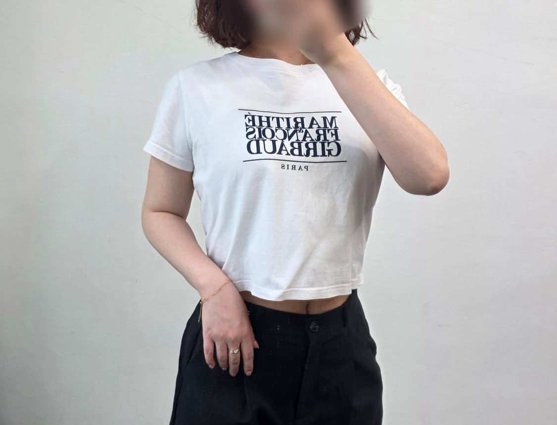 [프립]마리떼 프랑소와 저버 크롭 반팔티 상품이미지1