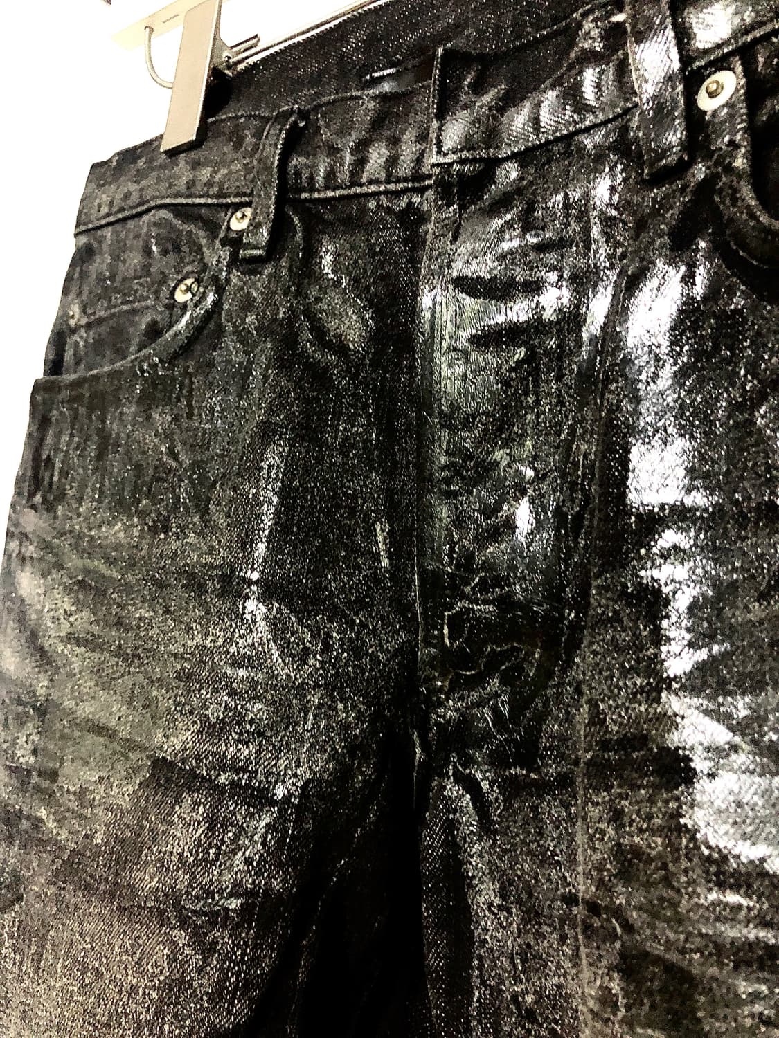 디올옴므 08s 블랙왁스 코팅 데님 상품이미지4