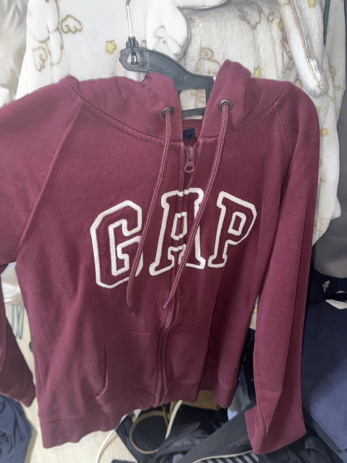 GAP 후드집업 버건디 M 상품이미지1