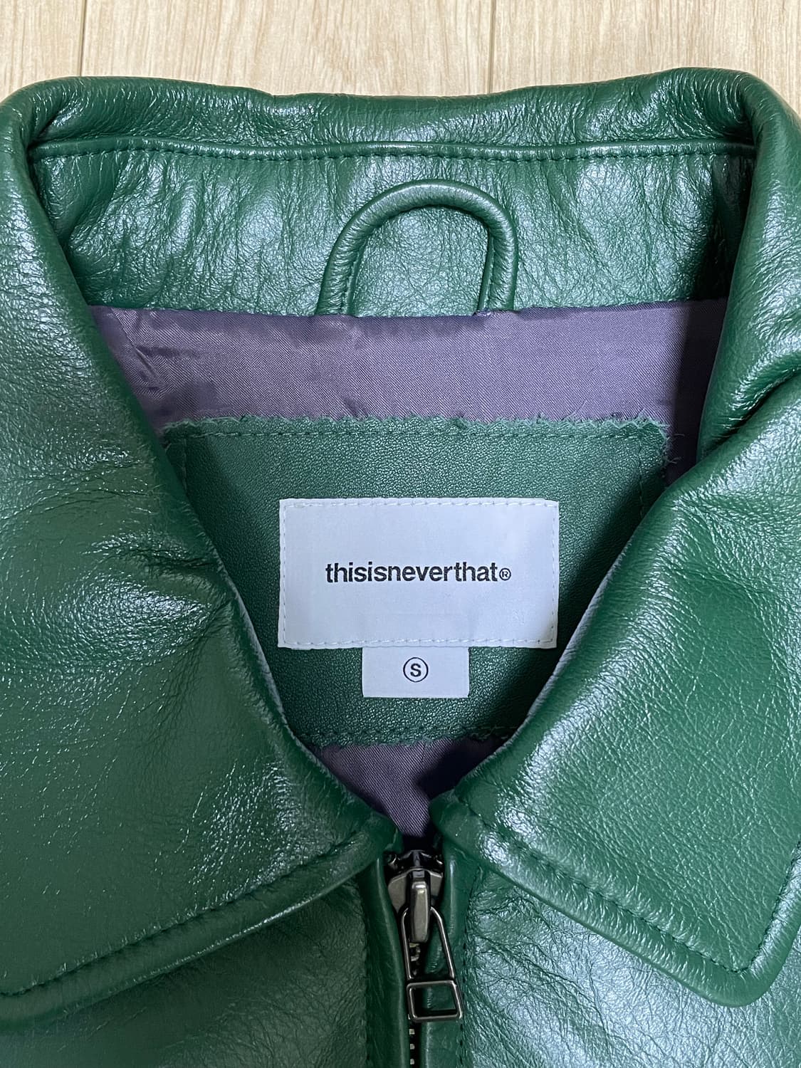 디스이즈네버댓 23fw 레더 스포츠 자켓 s 상품이미지4