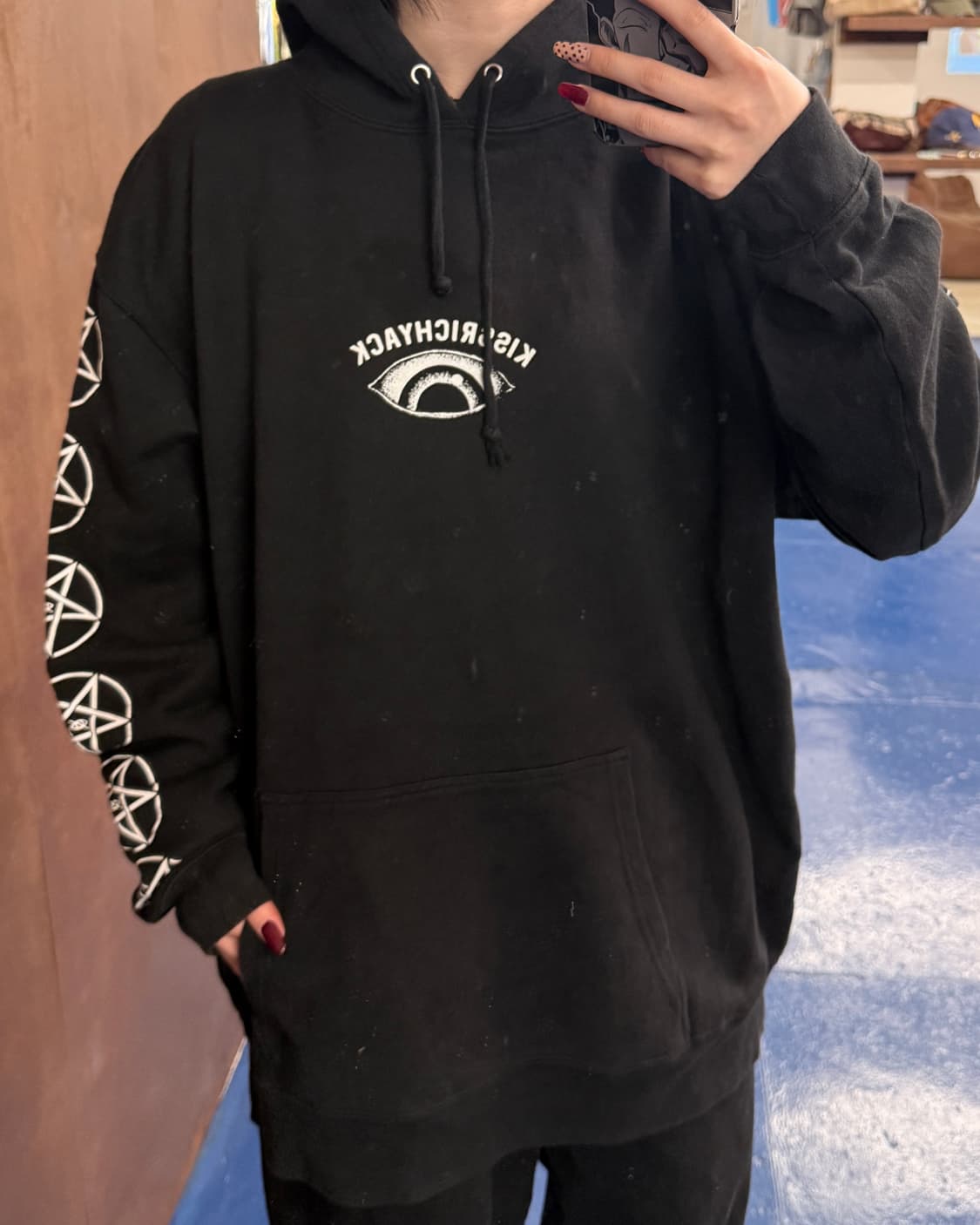 Kissrichyak 크레이지 후드티 상품이미지1