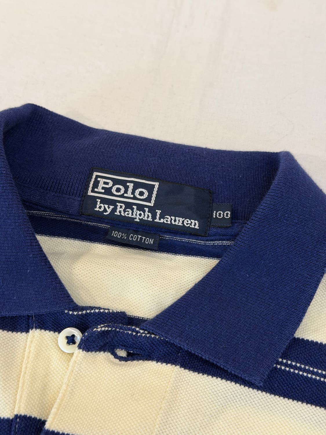 90s 폴로 랄프로렌 롱슬리브 스트라이프 럭비 카라티 상품이미지3