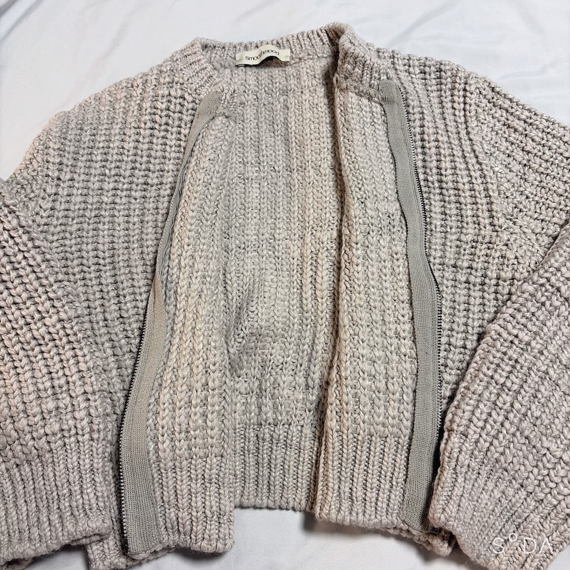 Smoothmood 스무스무드 크롭 니트 집업 가디건 상품이미지7