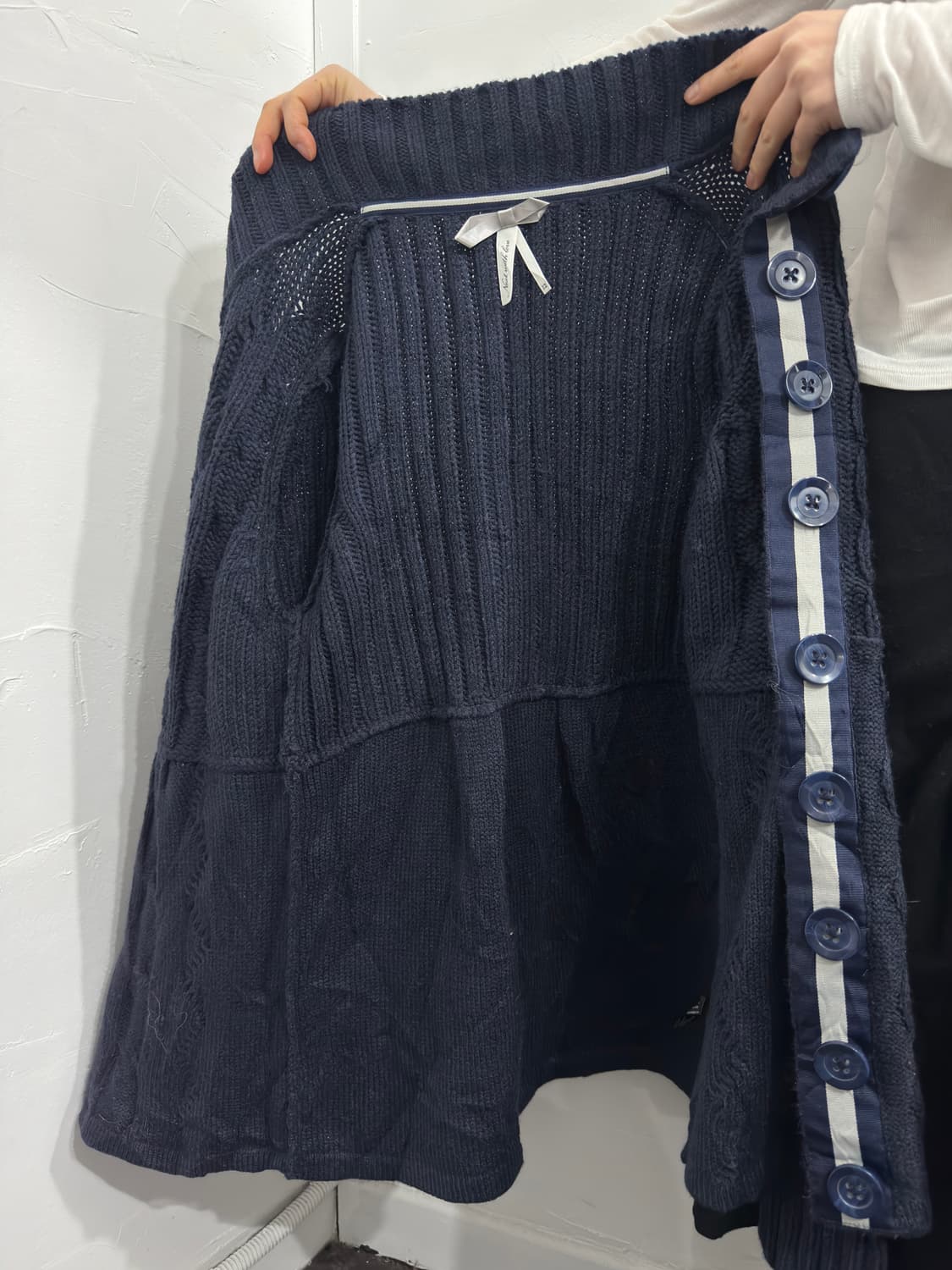 navy knit cardigan 상품이미지4