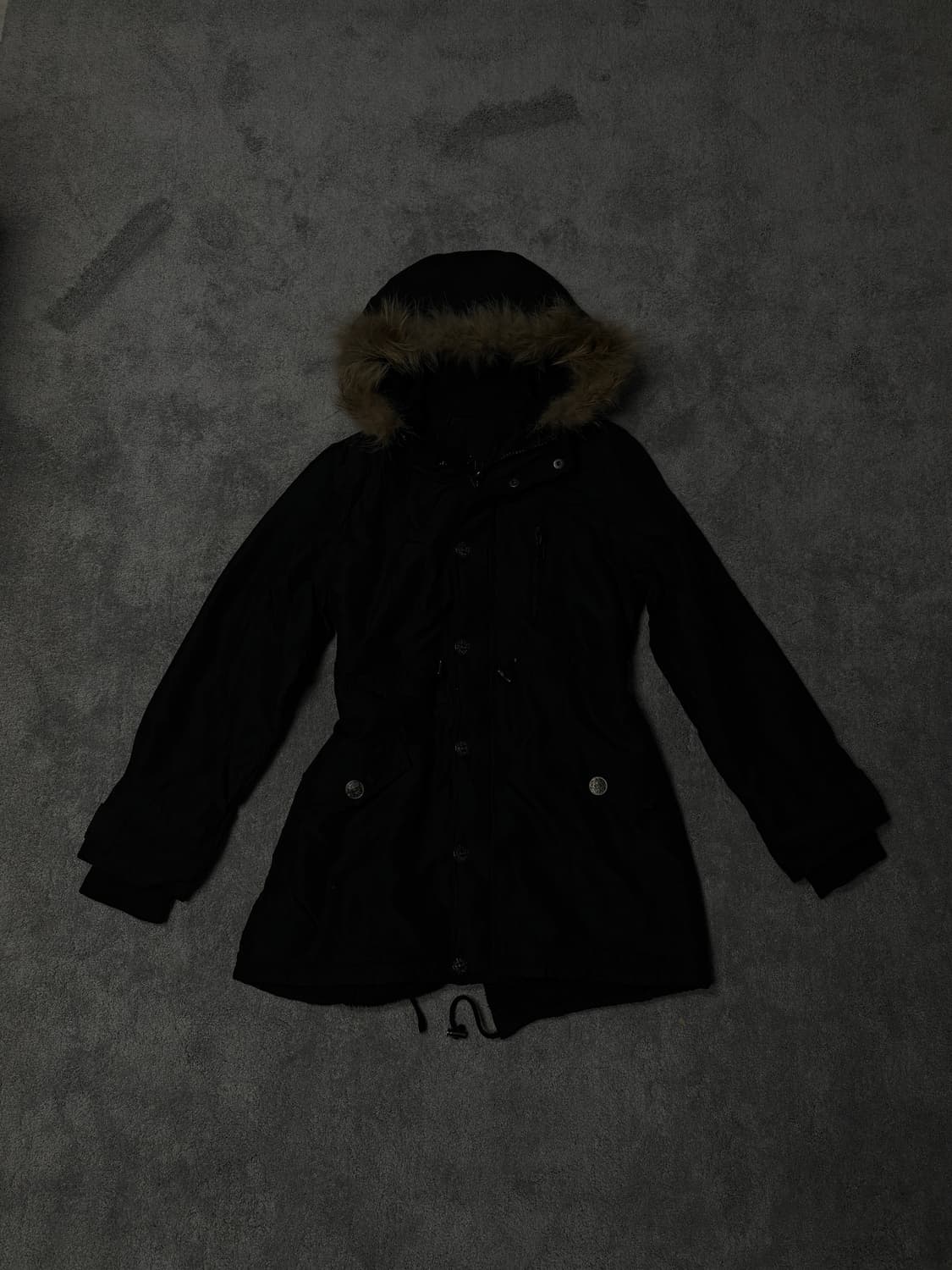 Vintage vkei punk fur hood jacket 상품이미지1