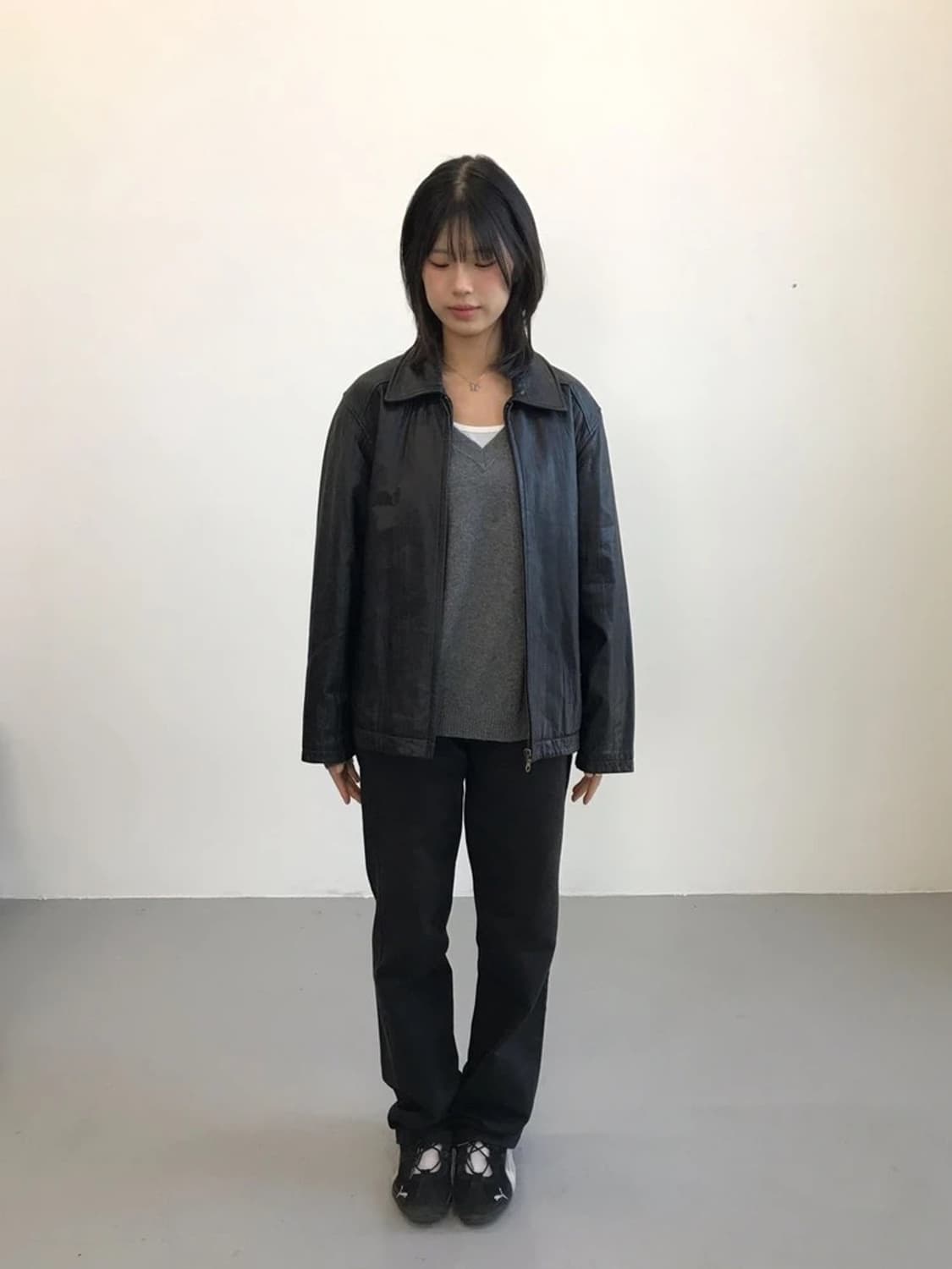 Fresham Genuine Leather Zip Jacket 상품이미지1