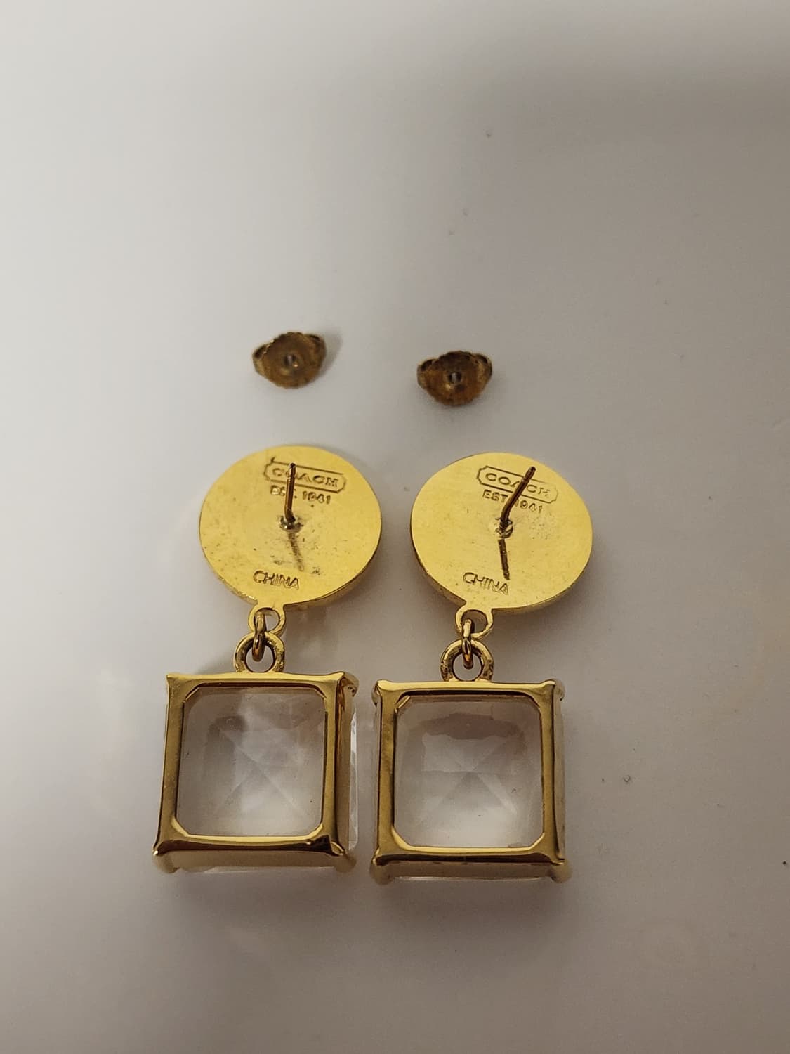 정품 코치 시그니처 귀걸이 및 반지 세트 상품이미지5