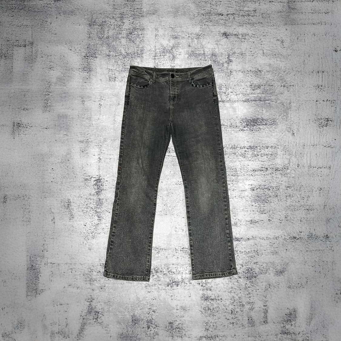 00s black stud punk denim  상품이미지1