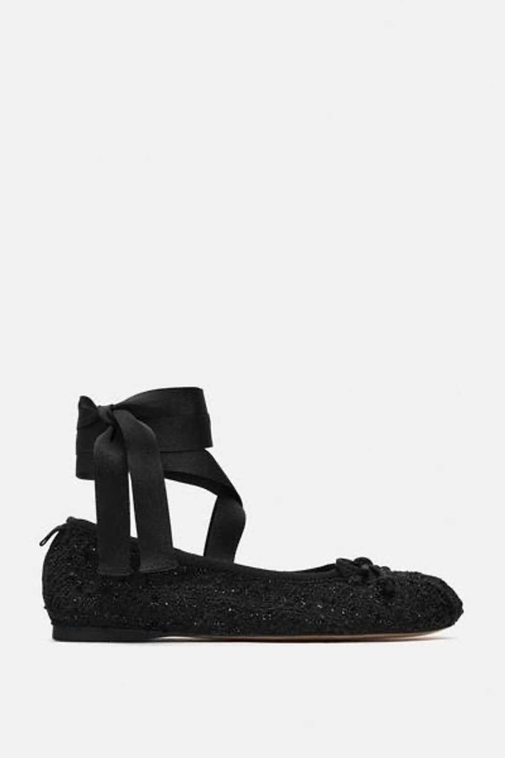 (택달린 새상품)ZARA 자라 패브릭 발레리나 플랫슈즈 상품이미지1