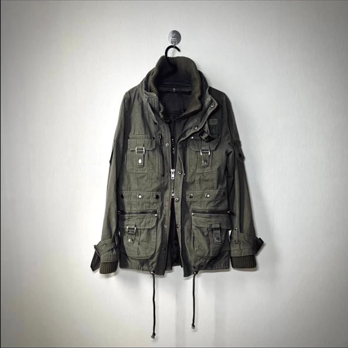 고스트오브할렘 투카라 하이넥 2way 스터드 버클 자켓 y2K 펑크 갸루 상품이미지2