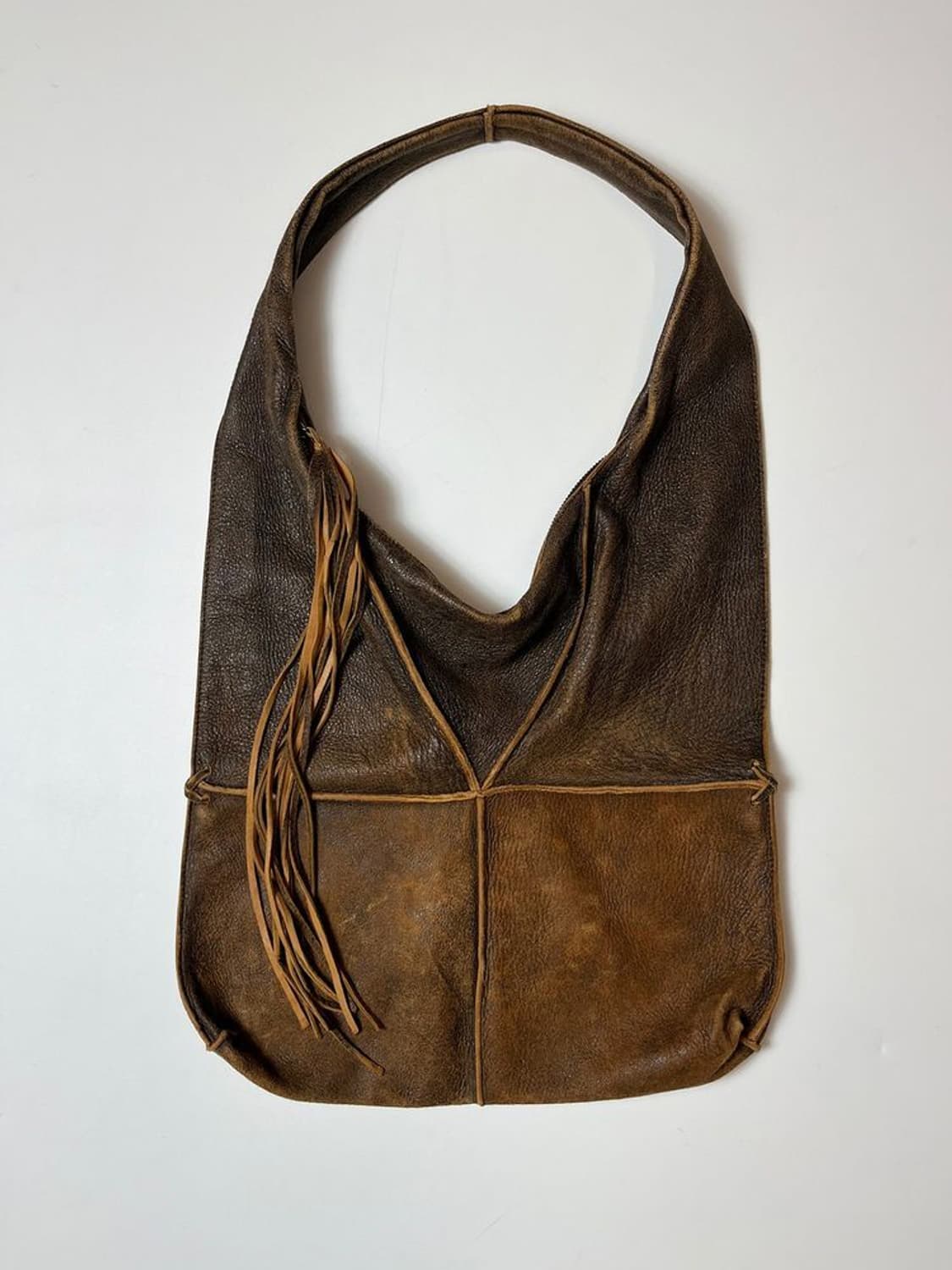 Selected 00's 웨스턴 통 양가죽 숄더백 Q1326 상품이미지1