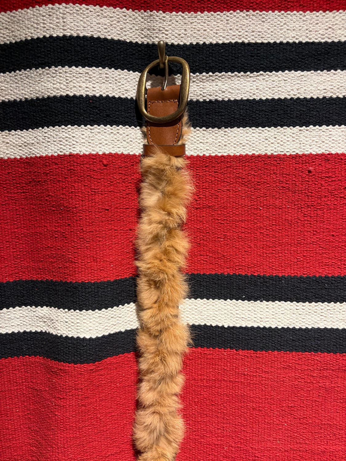 Woman ethnic y2k fur belt / 여자 에스닉 퍼 벨트 상품이미지2