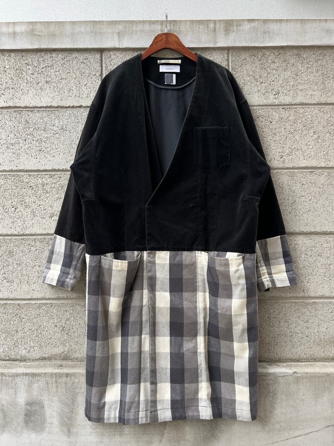 FACETASM BLACK CORDUROY 파세타즘 코듀로이 체크코트 상품이미지3