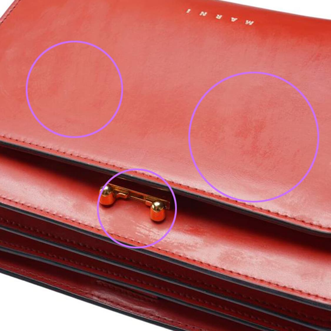 (중고) 마르니 레드 트렁크 리버스 스몰 숄더백 상품이미지8