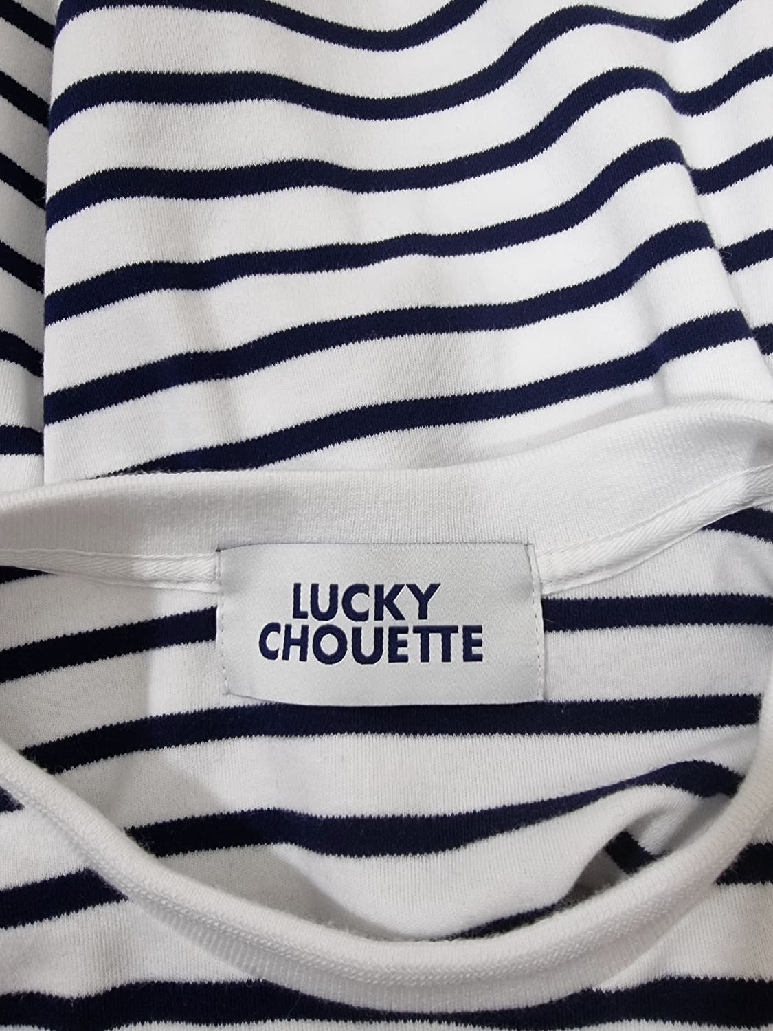 럭키슈에뜨 소매 페블럼 스트라이프 티셔츠 (C825 상품이미지3