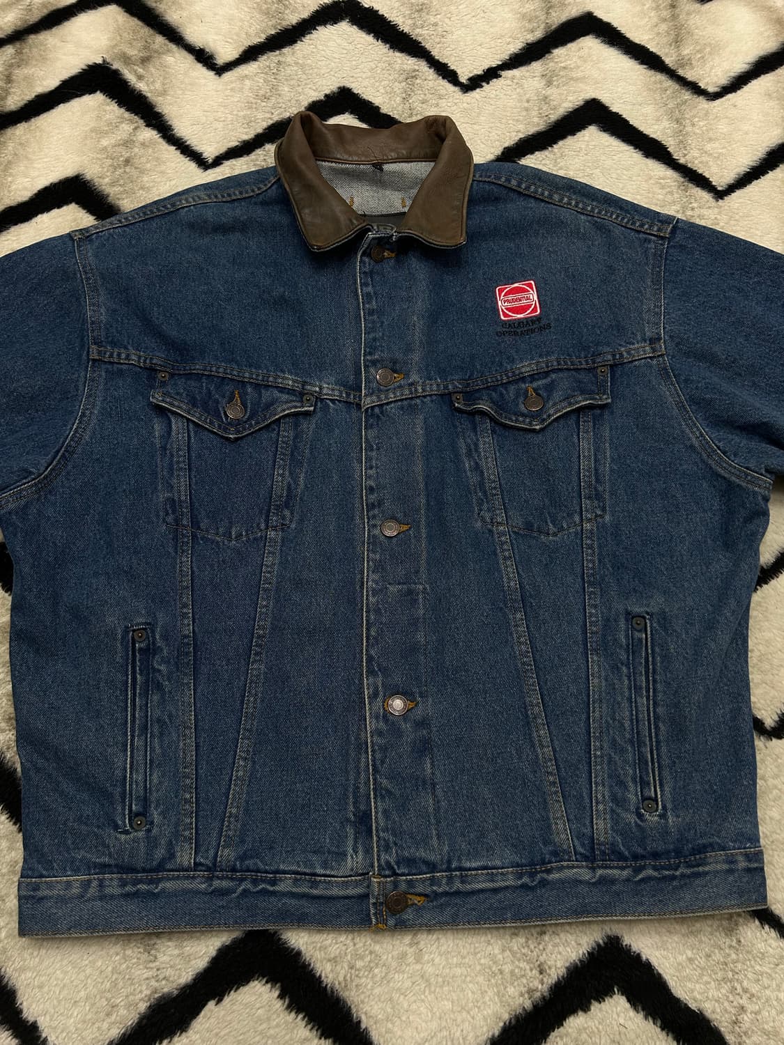 [XL]Canada Id Wear 가죽카라 데님 자켓 상품이미지3