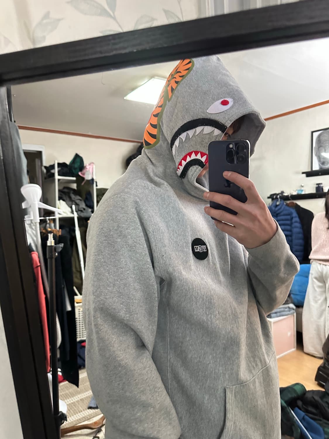 베이프 샤크 후드티 2XL  정품 상품이미지3