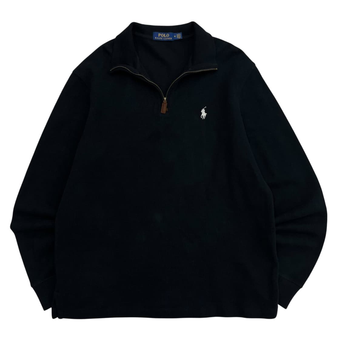 폴로 랄프로렌 화이트포니 블랙 반집업 M 상품이미지2