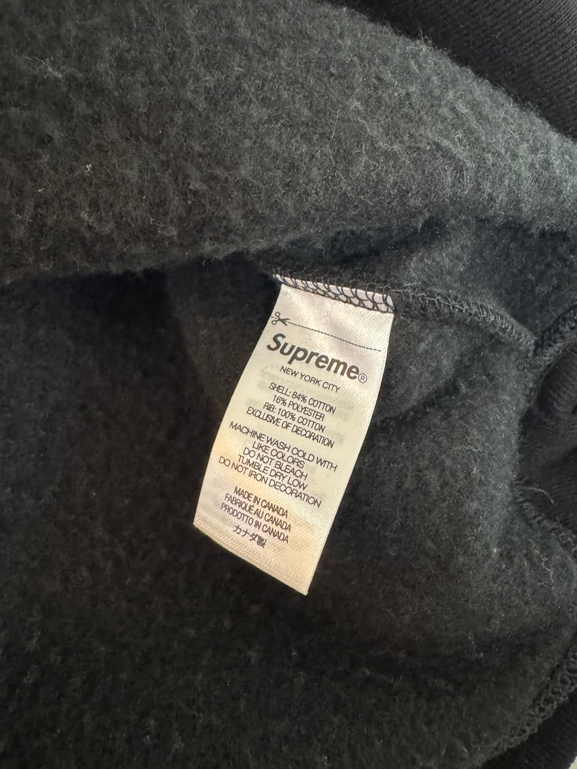 22fw 슈프림 박스로고 크루넥 블랙 xl팝니다 상품이미지2