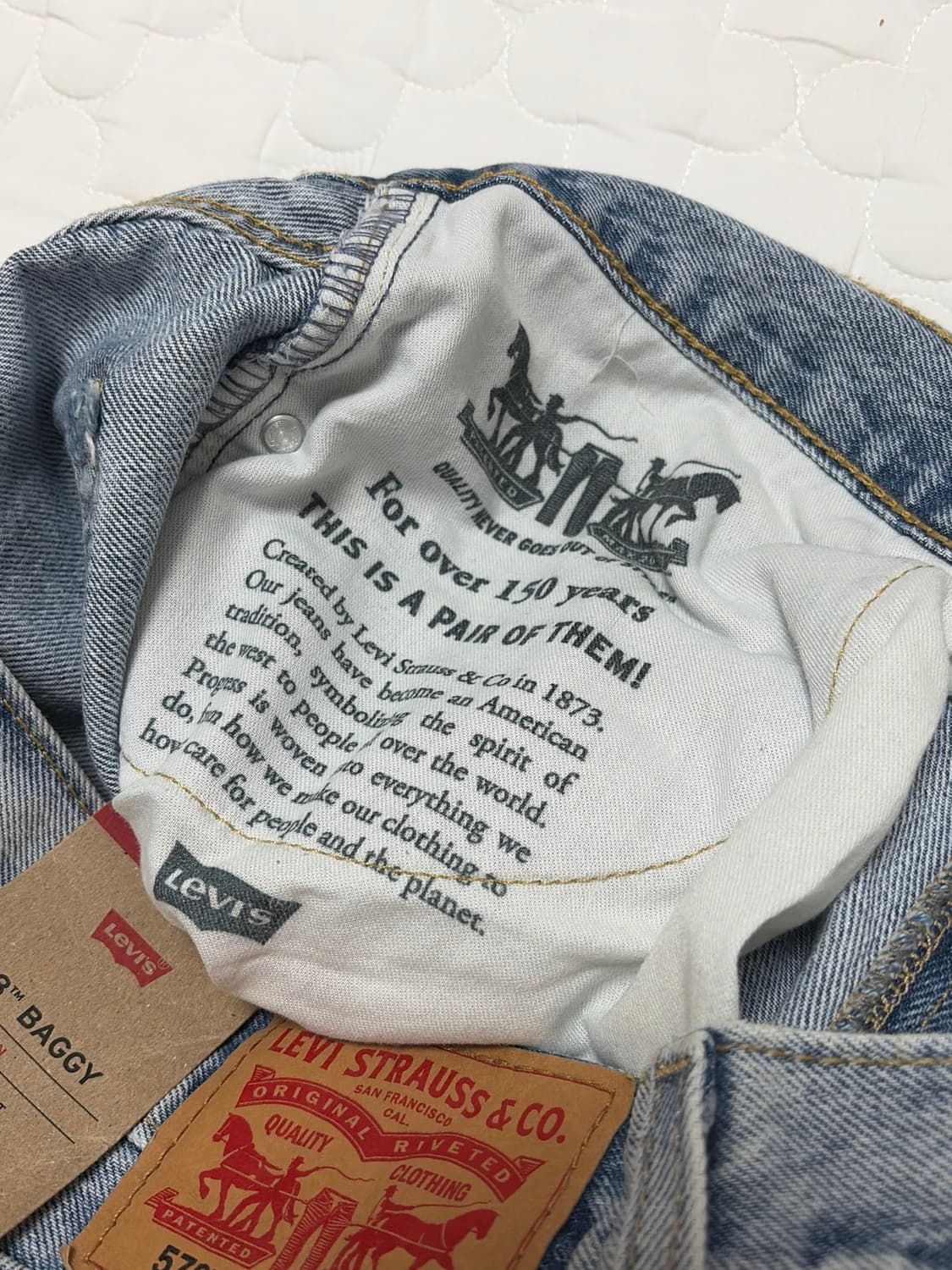 [새상품] 리바이스 578 연청 34x32 상품이미지4