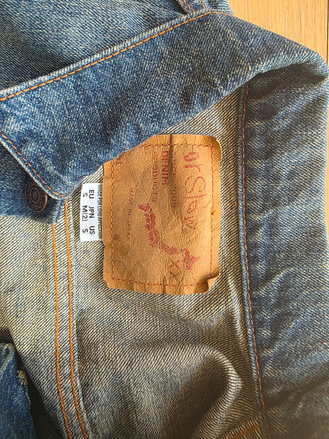 오어슬로우 3세대 워싱 데님자켓 M 사이즈 상품이미지2