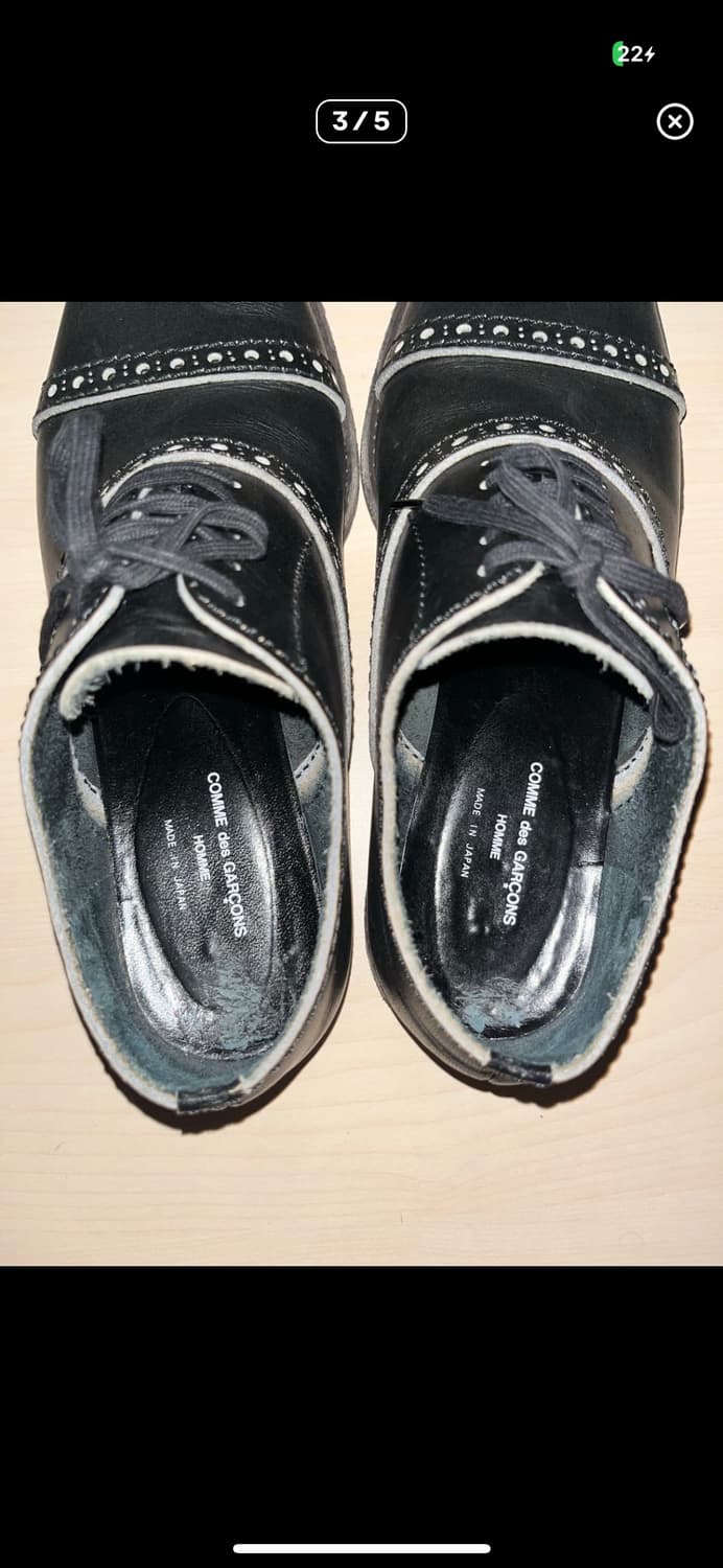 Comme des garcons home 꼼데가르송 옴므 윙팁 더비 상품이미지3