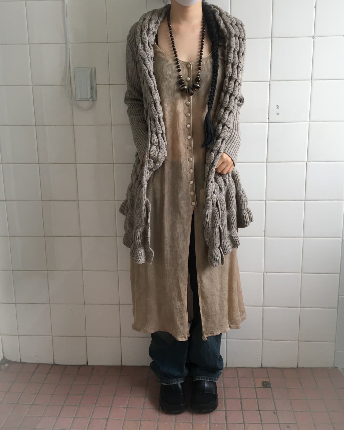 Drape knit cardigan 상품이미지7