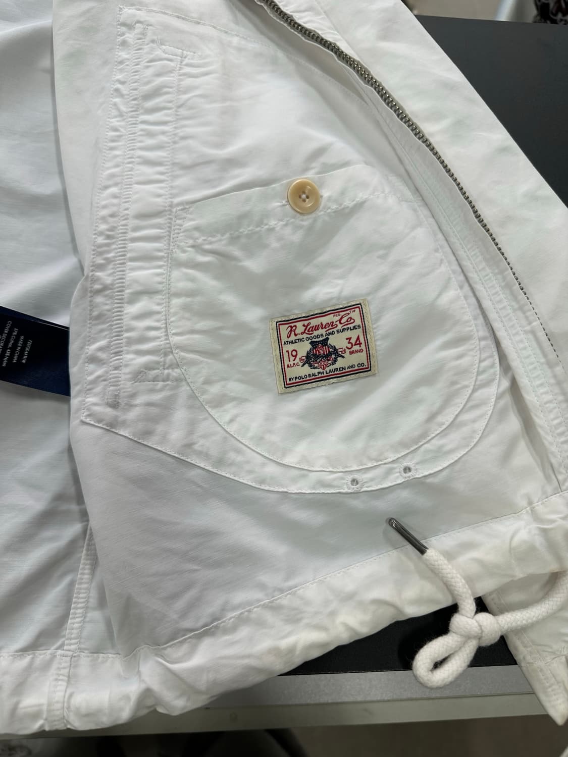 폴로 랄프로렌 USA 빅포니 코튼나일론 컴뱃자켓 화이트 상품이미지8
