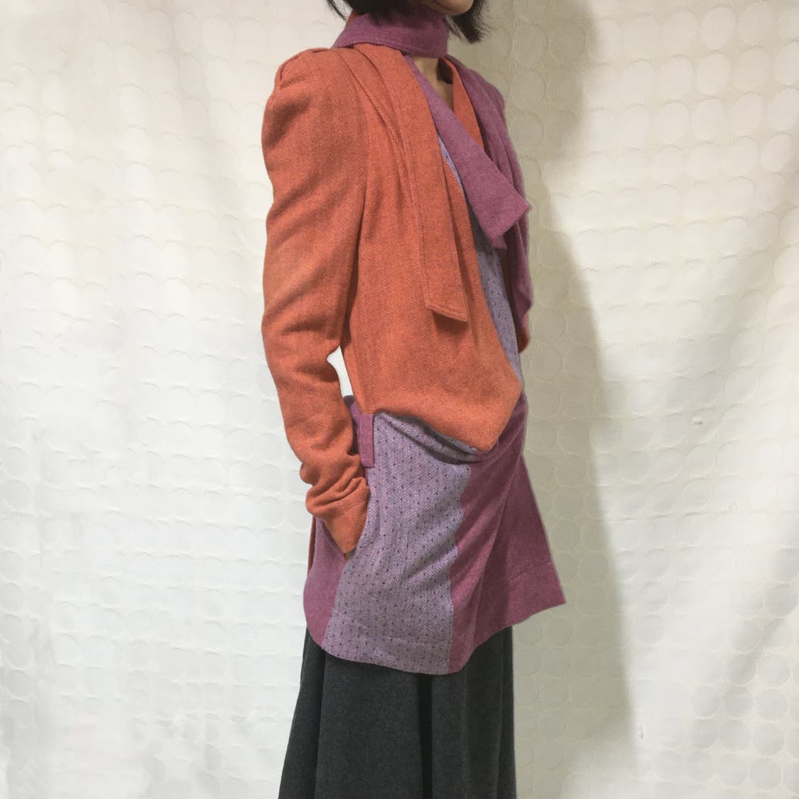 vivienne westwood 울 배색 코트 상품이미지2