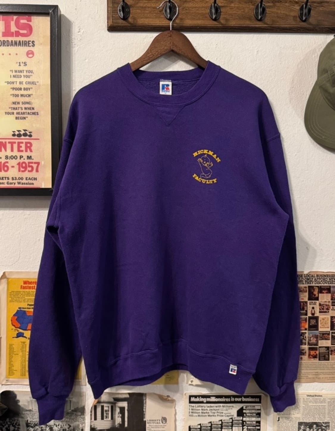 택포) 80s 러셀 USA made 퍼플 Hickman 스웻셔츠 105 상품이미지1