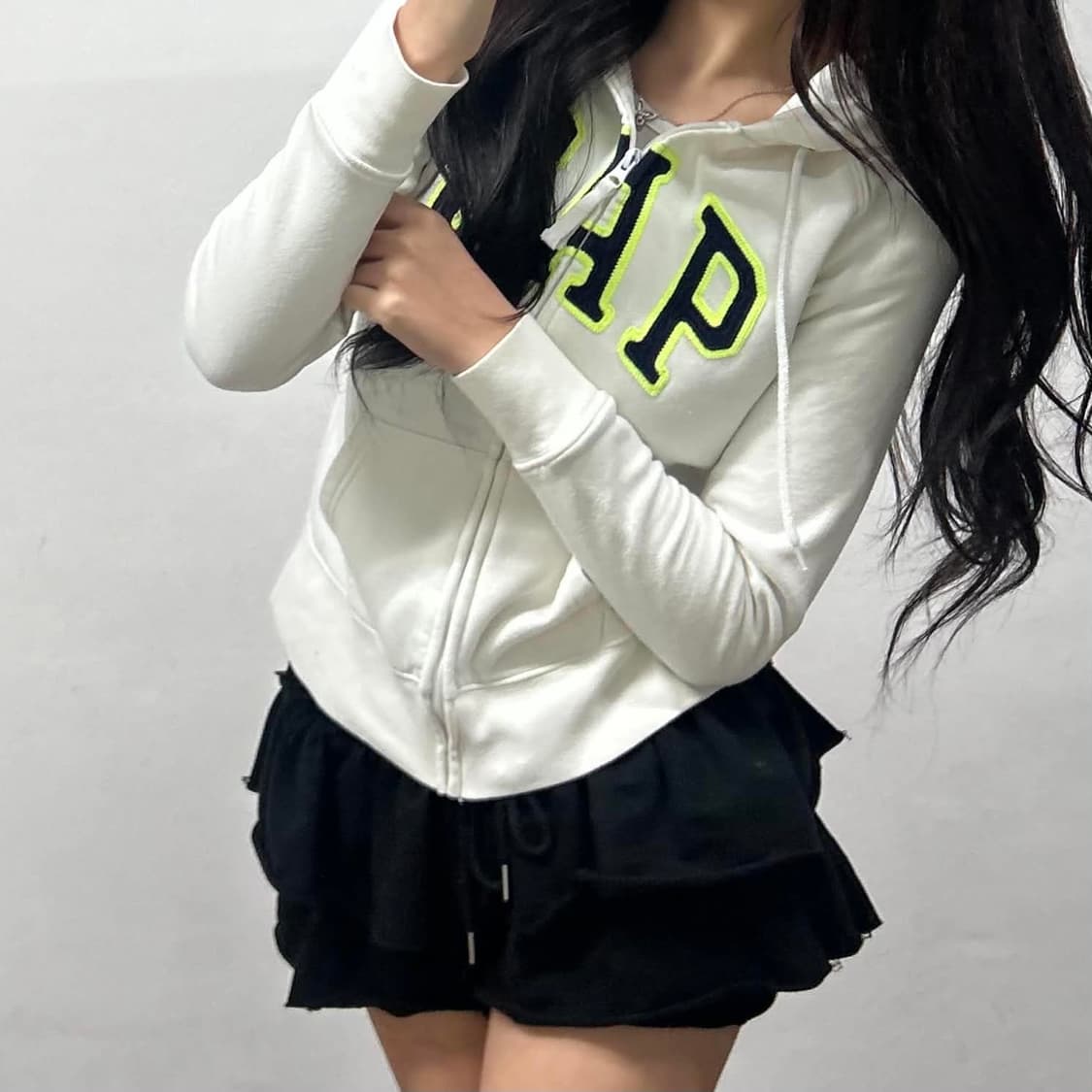 Gap 갭 시그니처 화이트 폭닥 후드집업 져지(XS) 상품이미지3