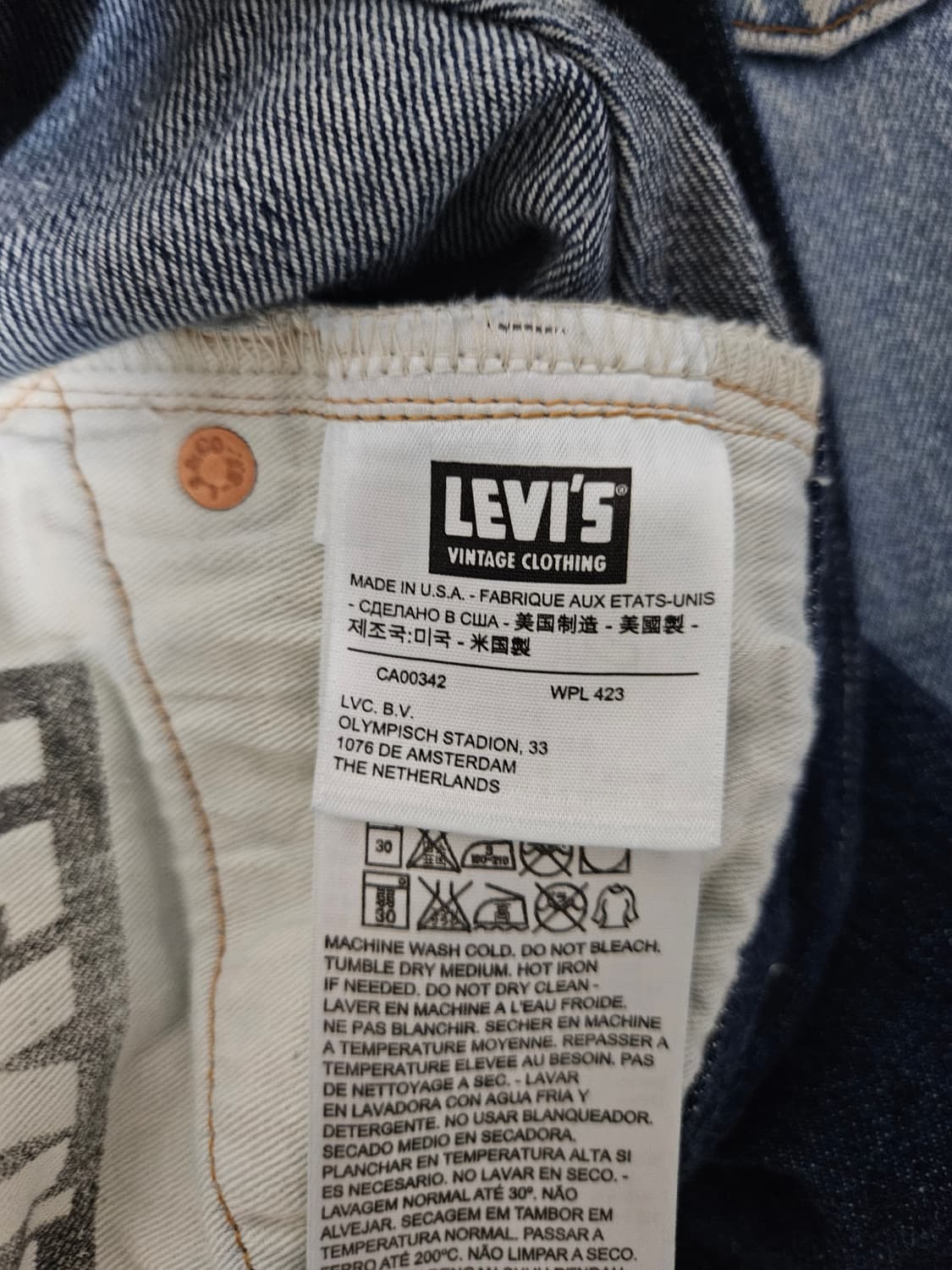 Lvc 1915 501 34x36 리바이스 빈티지 클로징 상품이미지4