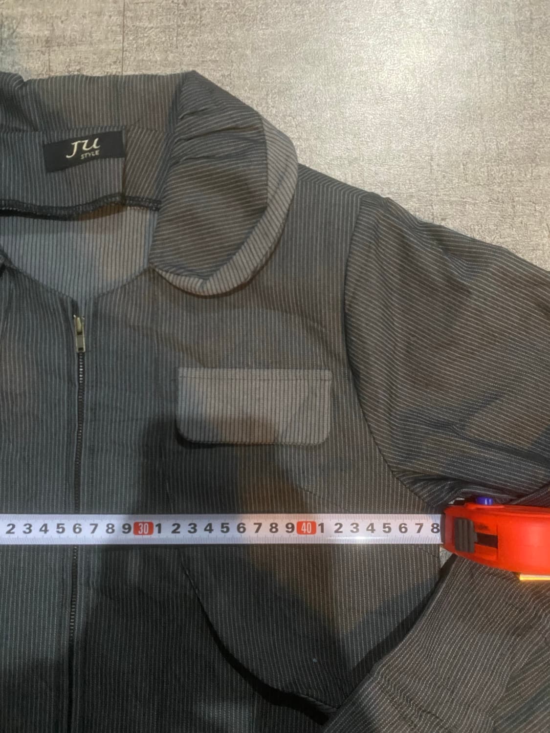 일본빈티지 Ju 하구미모리걸 바선생 라운드넥 스트라이프자켓 상품이미지2