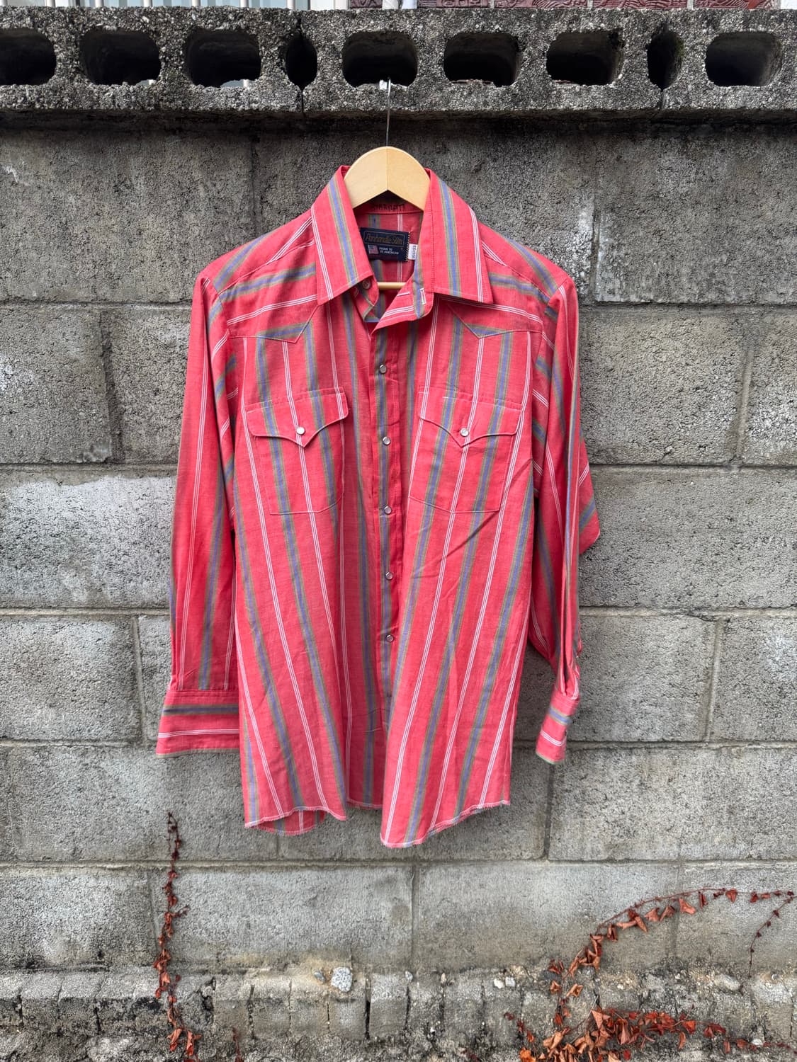 70~80s panhandle slim 빈티지 스트라이프 웨스턴 셔츠 상품이미지1