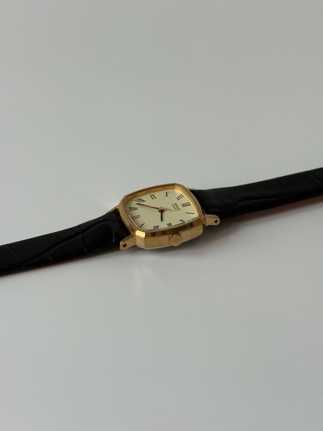 1980s Roman Gold Square Ladies Quartz 상품이미지4
