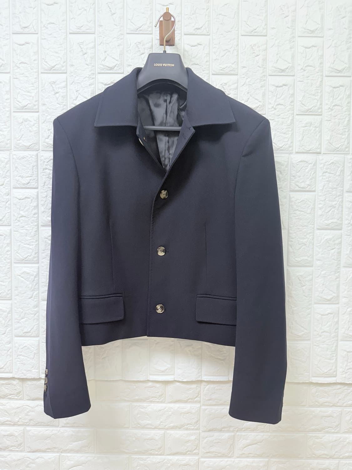 (24FW새상품급) 렉토 울 블랜드 숏 자켓 네이비(L) 상품이미지1