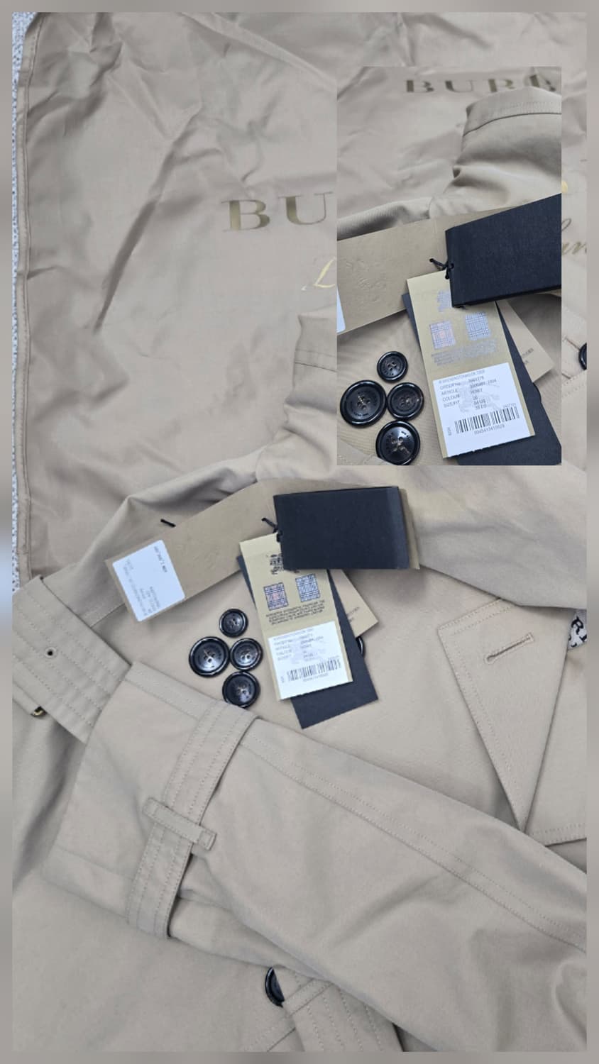 0941. 버버리켄싱턴 미드 링스 베이지 트렌치 코트170/80A 상품이미지3